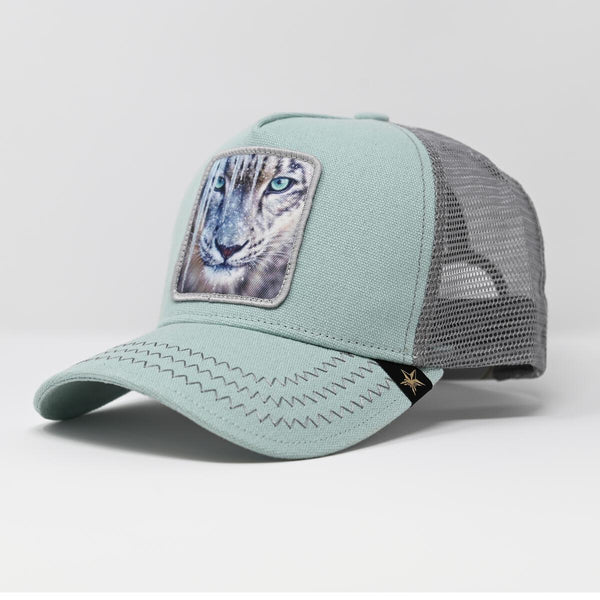 GOLD STAR ICE TIGER GREEN TRUCKER HAT