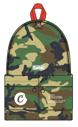 COOKIES ORION CANVAS NYLON "SMELL PROOF" BACKPACK W/ PRINT & RUBBER LOGO