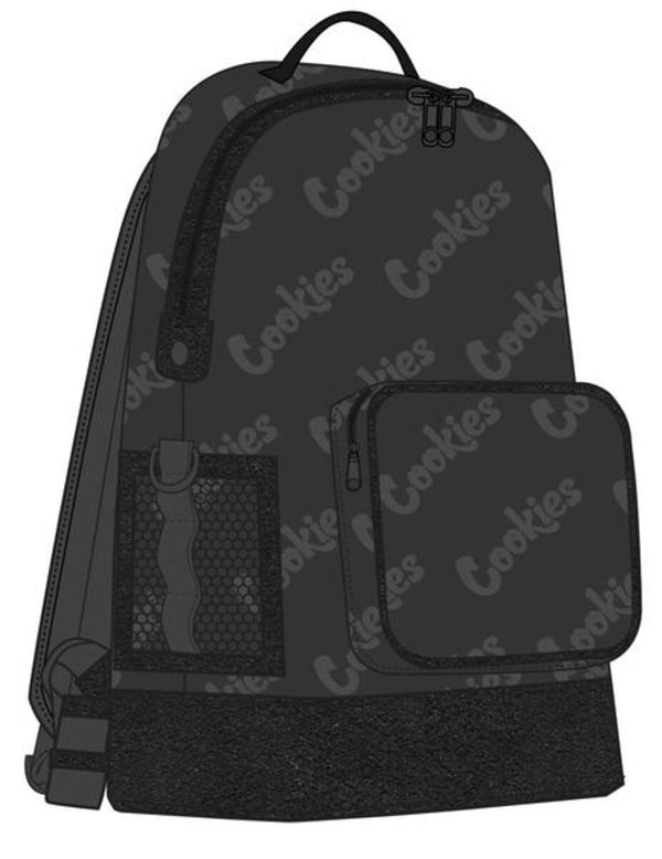 COOKIES LUXE SATIN POLY "SMELL PROOF" REPEATED LOGO BACKPACK