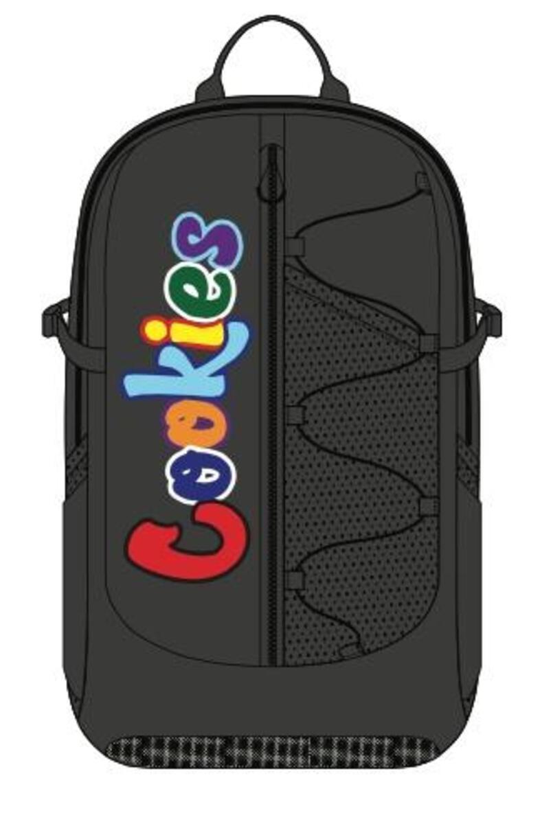 COOKIES COOKIES SMELL PROOF "THE BUNGEE" NYLON BACKPACK W/ CHENIILLE LETTERING