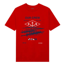 OUTRANK OUR CREW MAKES MOVES RED T-SHIRT