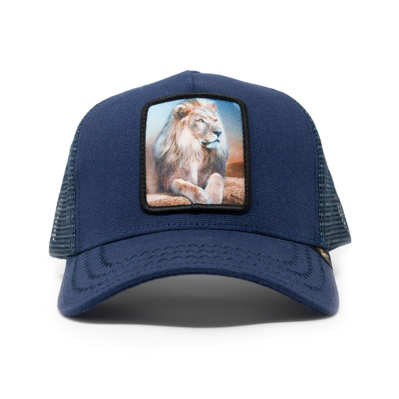 GOLD STAR LION NAVY TRUCKER HAT