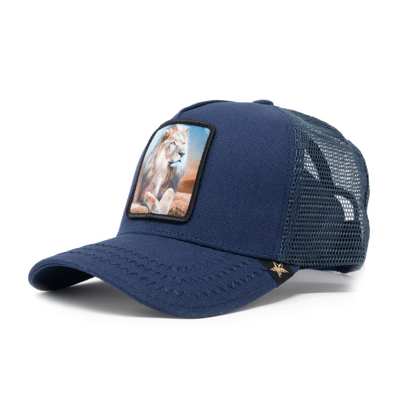 GOLD STAR LION NAVY TRUCKER HAT