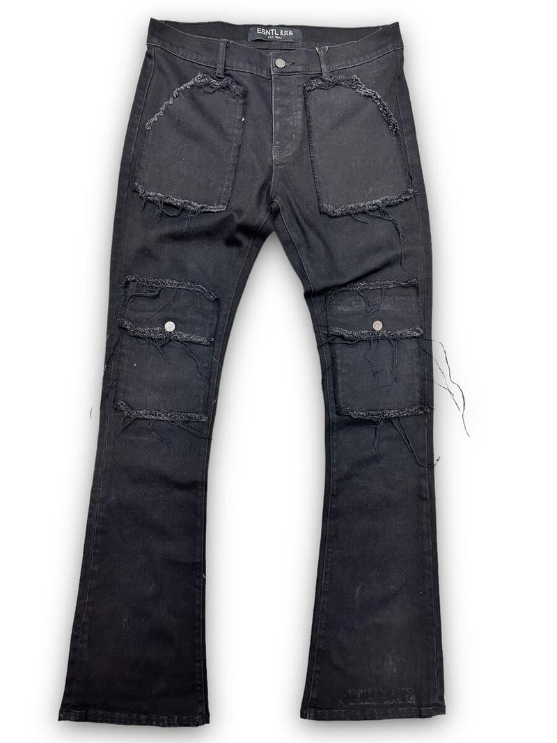 ESNTL LAB /VALAVASAS BANDIT STACKED JEANS