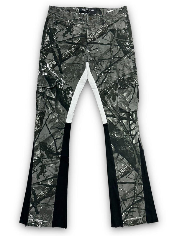 ESNTL LAB /VALABASAS COMMANDER SNOW CAMO STACKED JEANS