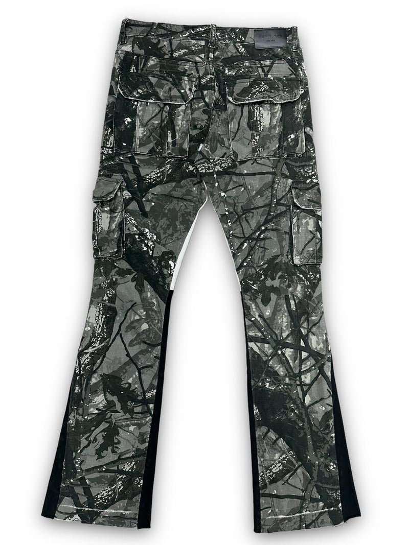 ESNTL LAB /VALABASAS COMMANDER SNOW CAMO STACKED JEANS