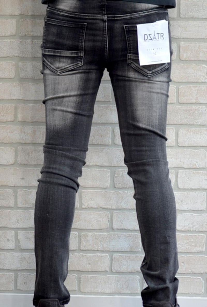 DISASTER SUPER STRETCH DENIM - BLK TWO TONE (PD-T-005