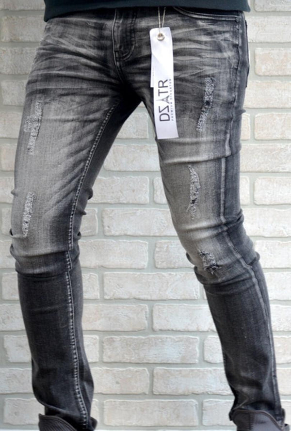 DISASTER SUPER STRETCH DENIM - BLK TWO TONE (PD-T-005