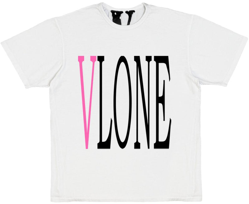 VLONE STAPLE (V-TSHIRT-STAPLE-PINK-WHITE) T-SHIRT