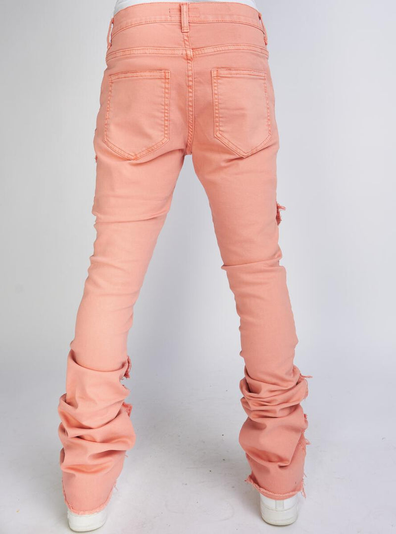 POLITICS CORAL SUPER STACKED CARGO JEANS