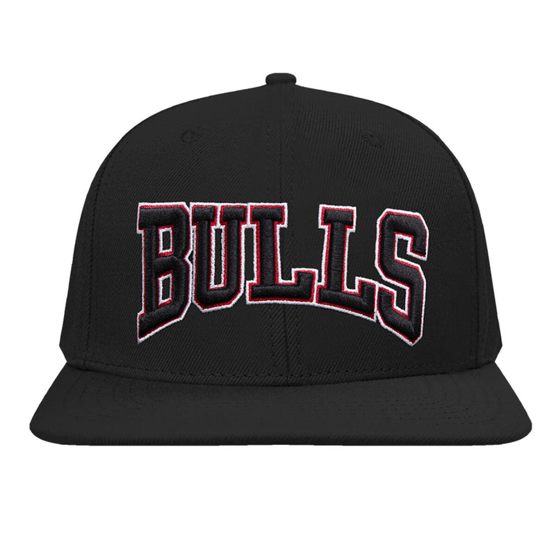 PRO STANDARD CHICAGO BULLS CREST EMBLEM WORDMARK WOOL SNAPBACK HAT