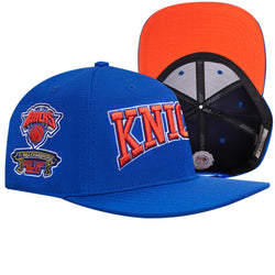 PRO STANDARD  NEW YORK KNICKS CREST EMBLEM WORDMARK WOOL SNAPBACK HAT