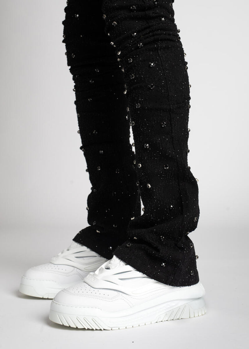 GUAPI All Black Embellished Denim