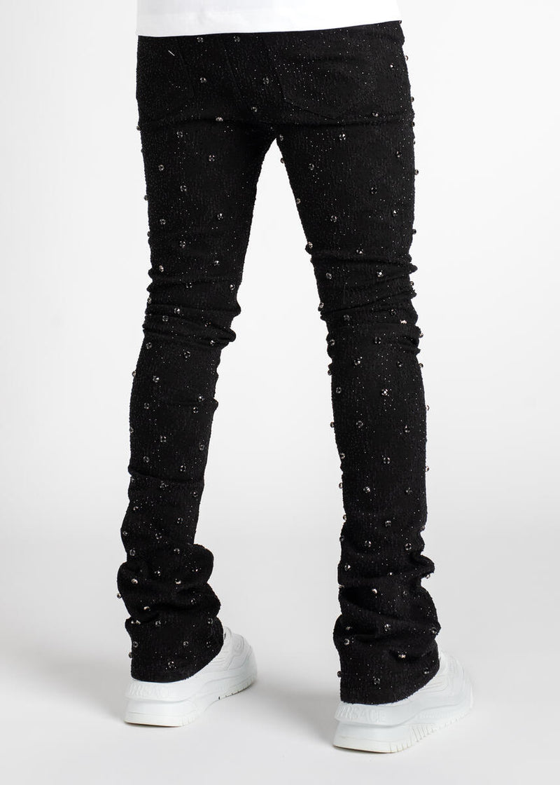 GUAPI All Black Embellished Denim