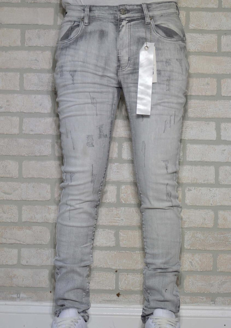 DISASTER SUPER STRETCH DENIM - SLIM FIT - GREY STONE