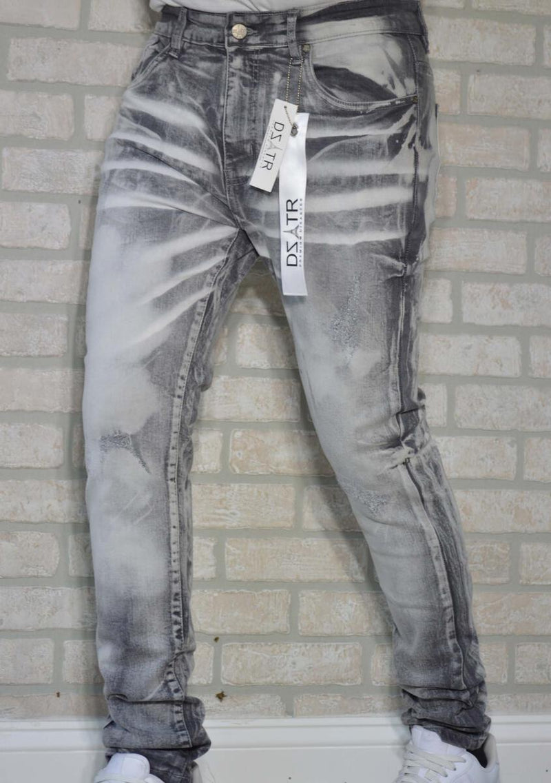 DISASTER SUPER STRETCH DENIM - SLIM FIT - GREY ACID