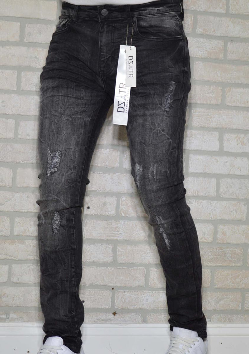 DISASTER SUPER STRETCH DENIM - SLIM FIT - BLK BUBBLE