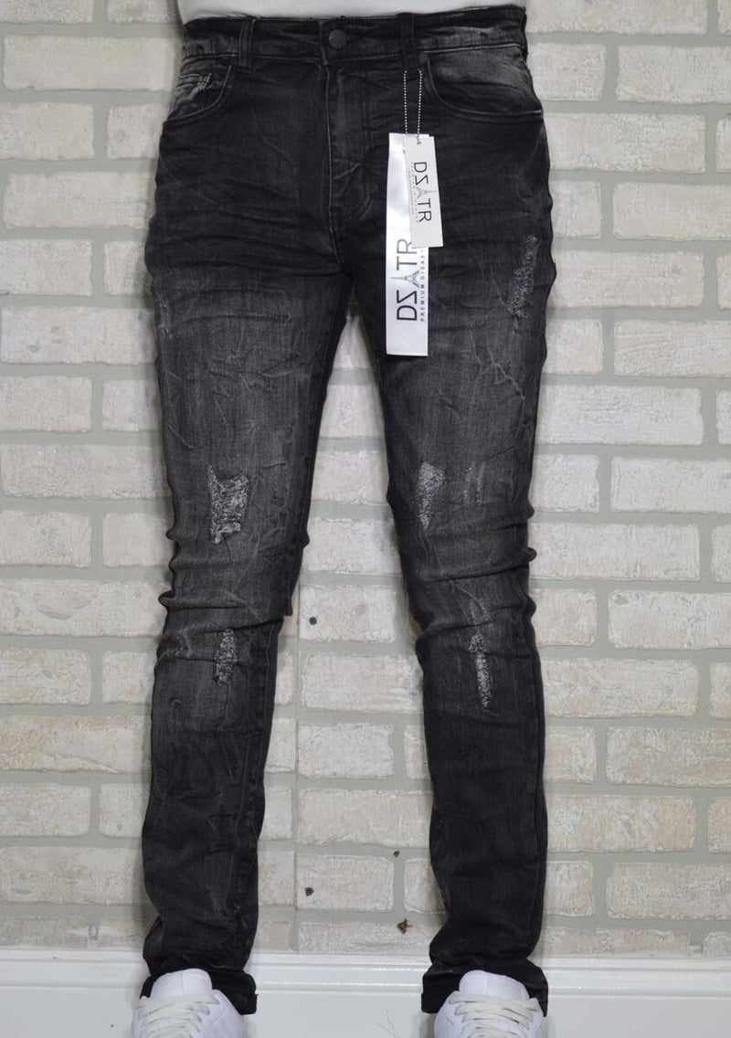 DISASTER SUPER STRETCH DENIM - SLIM FIT - BLK BUBBLE