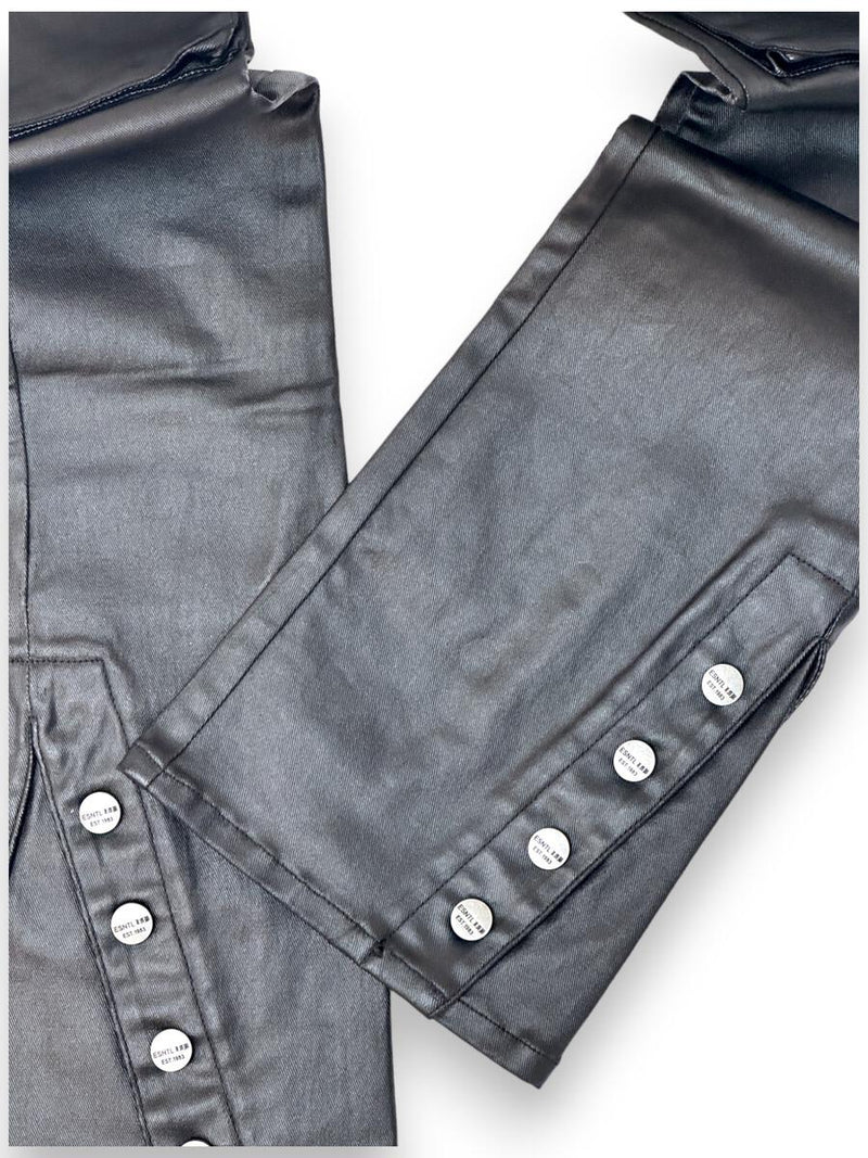 ESNTL LAB / VALABASAS WILLOW WAXED STACKED JEANS