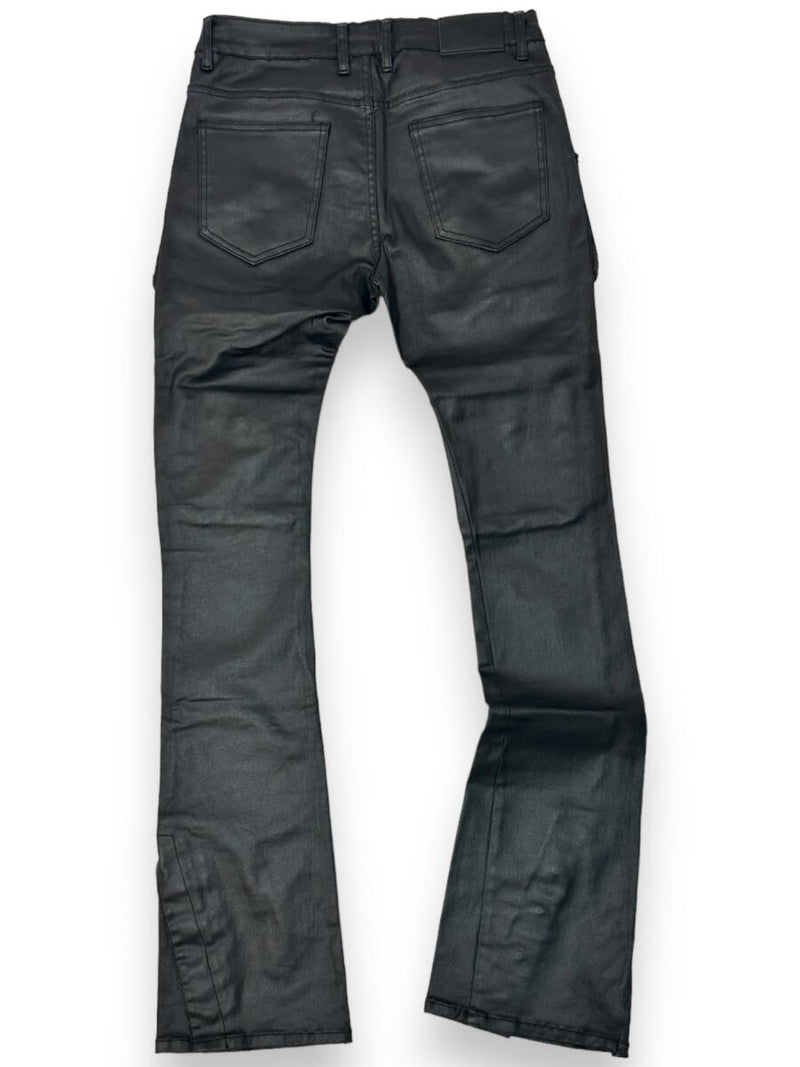 ESNTL LAB / VALABASAS WILLOW WAXED STACKED JEANS