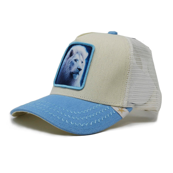 GOLD STAR BLUE LION TRUCKER HAT