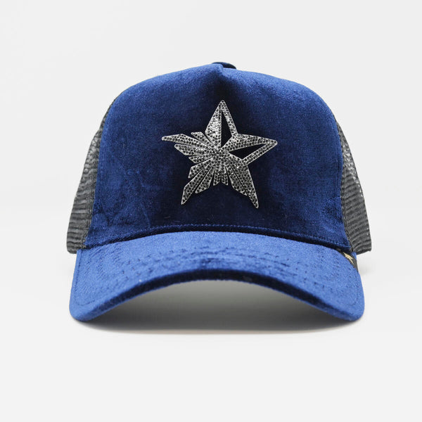 GOLD STAR VELVET FIVE POINT STAR TRUCKER HAT