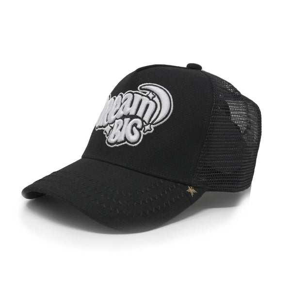 GOLD STAR DREAM BIG BLACK TRUCKER HAT