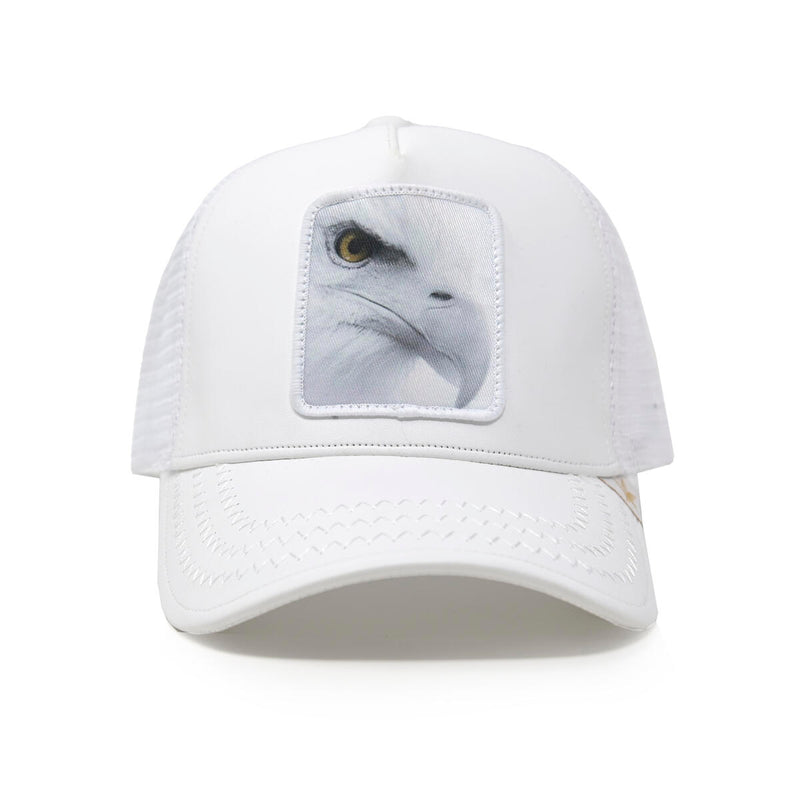 GOLD STAR WHITE EAGLE TRUCKER HAT