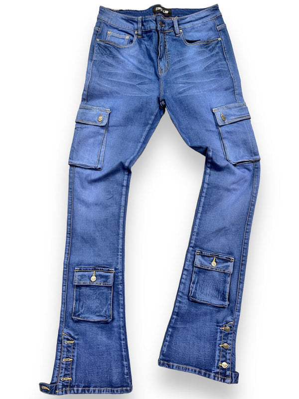 ESNTL LAB / VALABASAS WILLOW BLUE WASH STACKED JEANS