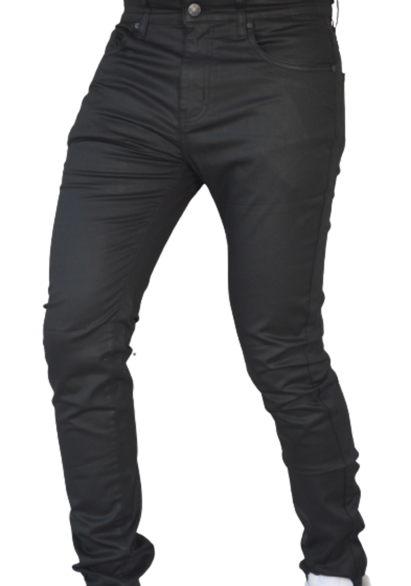 DISASTER WAX BLACK STRETCH PANTS  (DZTR-233)