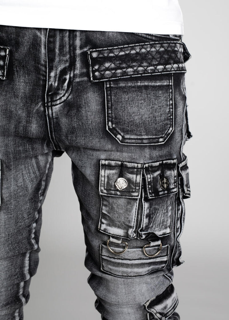 GUAPI Iron Grey Tactical Stacked Denim (GUAP108)