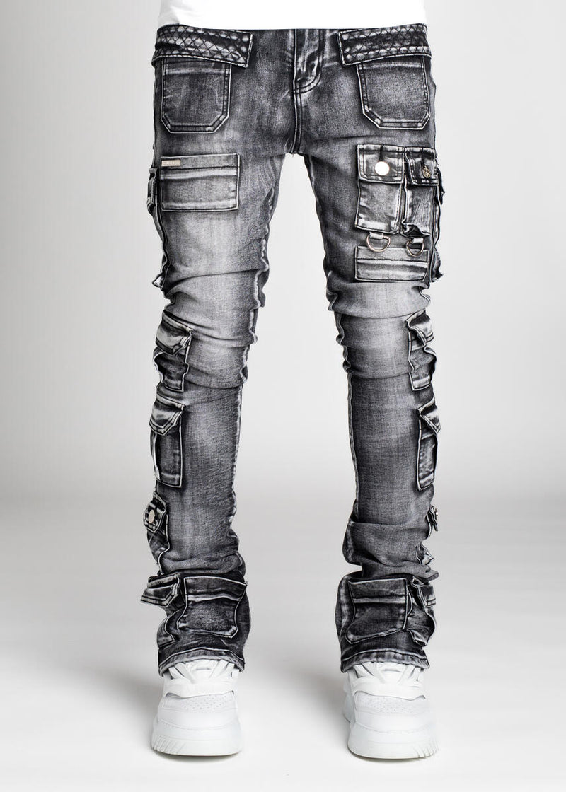 GUAPI Iron Grey Tactical Stacked Denim (GUAP108)