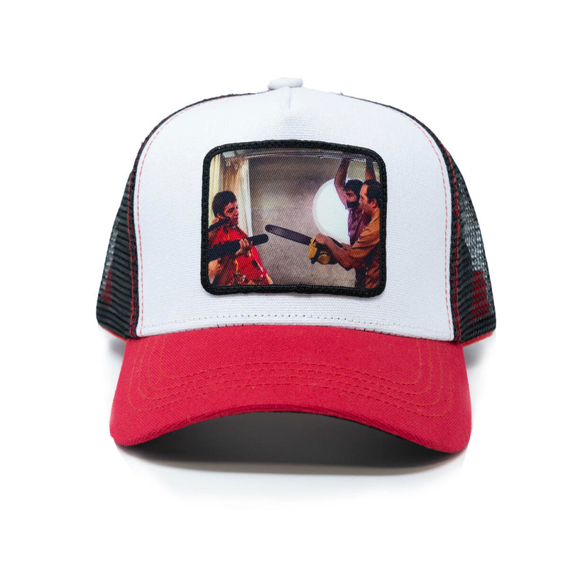 GOLS STAR SCARFACE RED/WHITE TRUCKER HAT