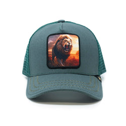 GOLD STAR LION DARK GREEN TRUCKER HAT