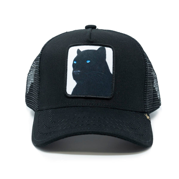 GOLD STAR BLACK PANTHER TRUCKER HAT