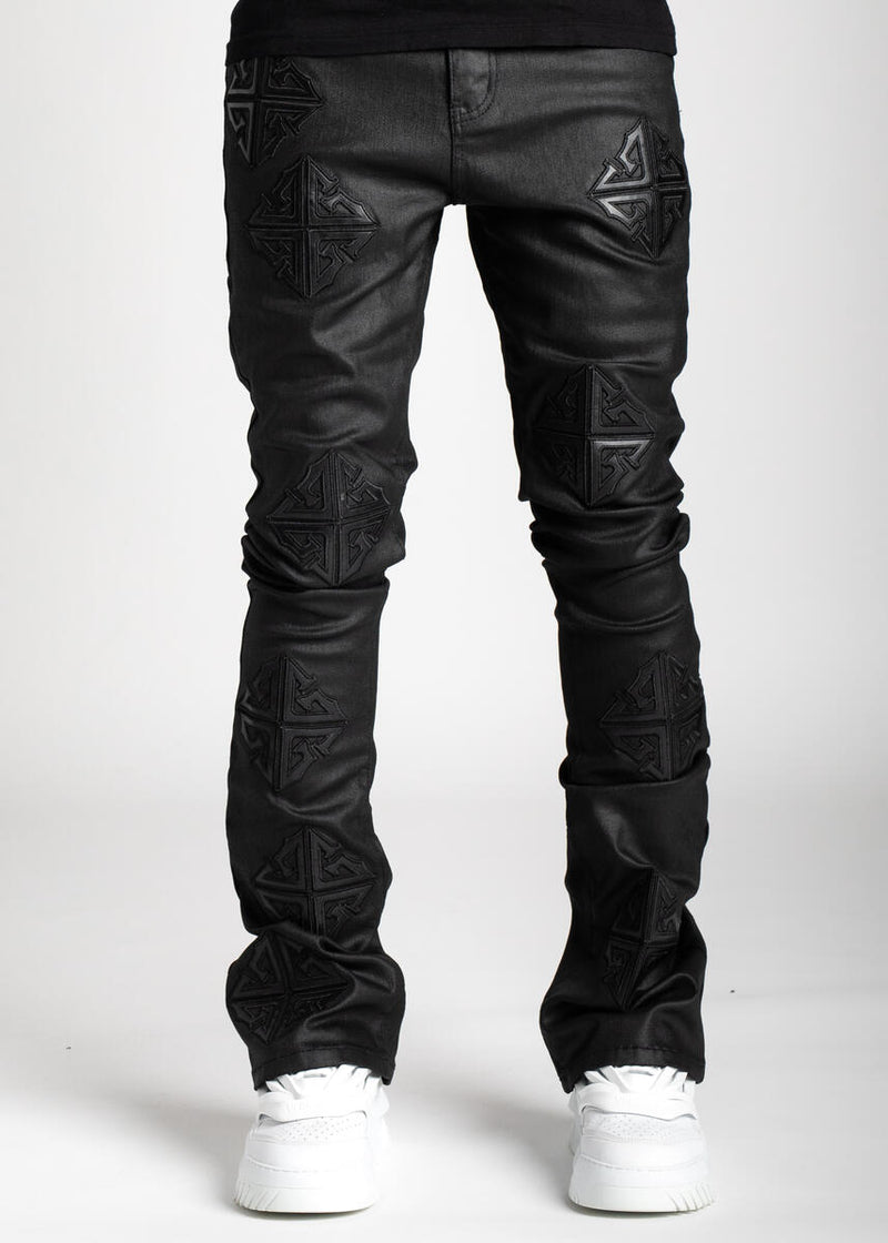 GUAPI Obsidian Black Icon Stacked Denim (GUAP125) WAXED