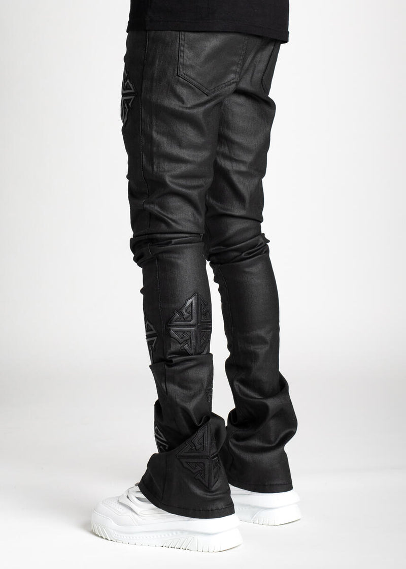 GUAPI Obsidian Black Icon Stacked Denim (GUAP125) WAXED