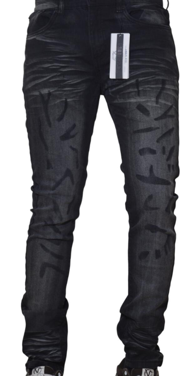 DNM STORT Men's Skinny Denim - BLACK WASH (DS-102)