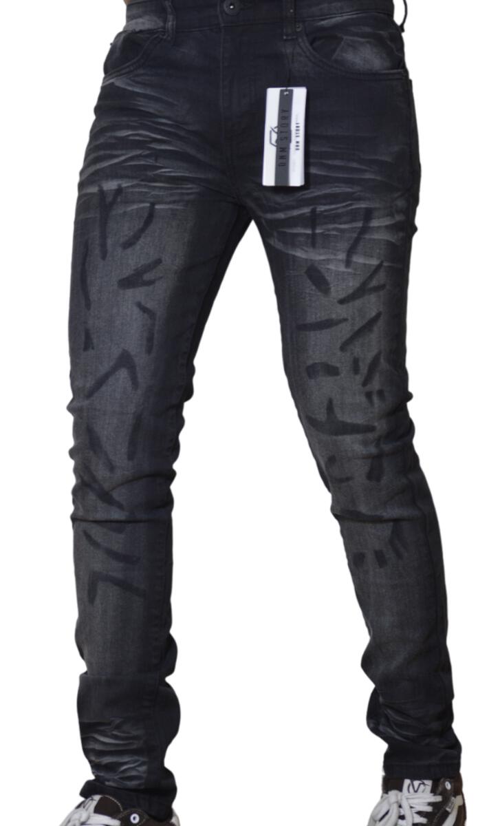 DNM STORT Men's Skinny Denim - BLACK WASH (DS-102)