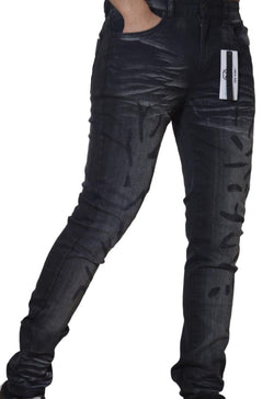 DNM STORT Men's Skinny Denim - BLACK WASH (DS-102)