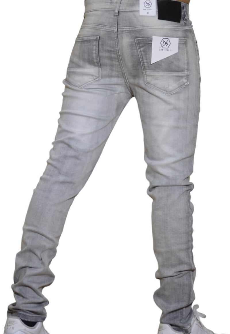 DNM STORY Men's Skinny Denim - GREY (DS-107)