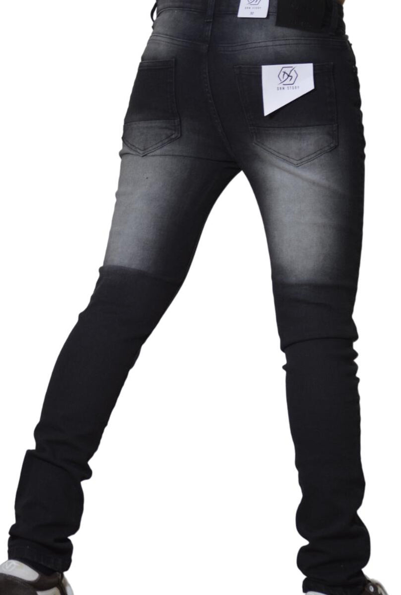 DNM STORY Men's Skinny Denim - BLACK (DS-109)