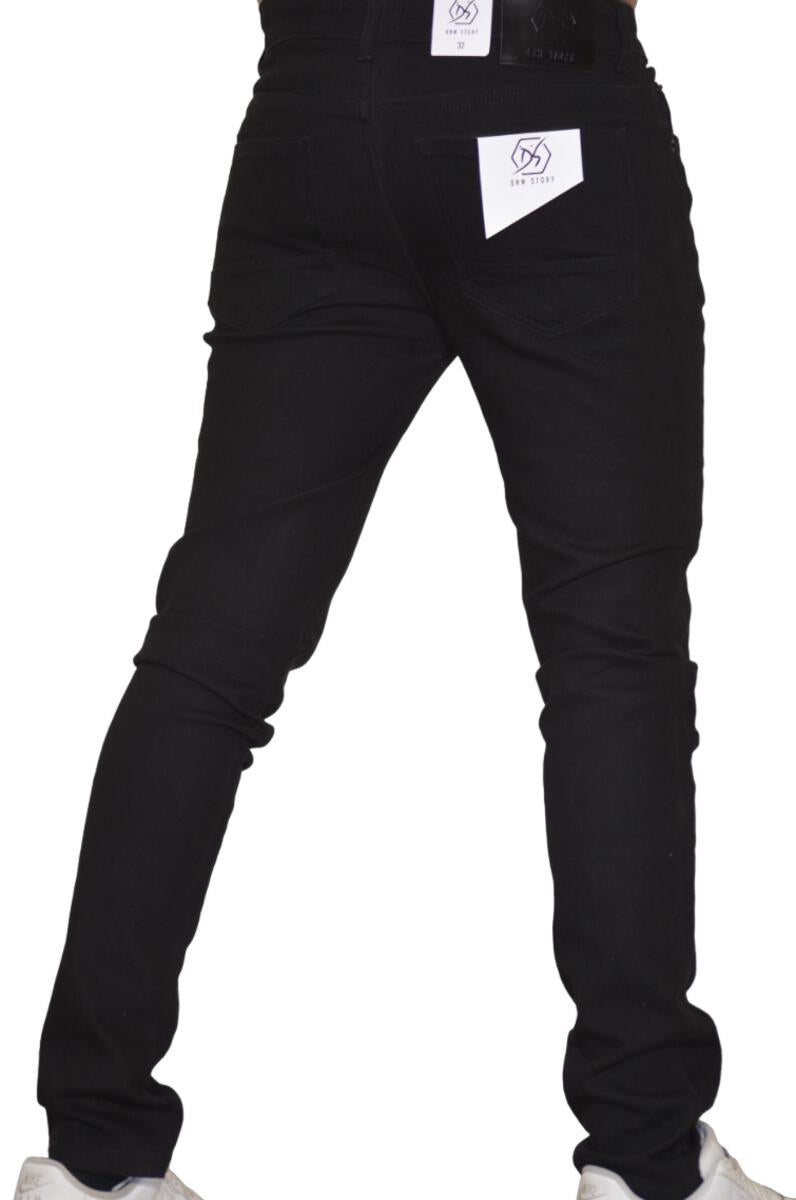 DNM STORY Men's Skinny Denim - JET BLACK (DS-116)