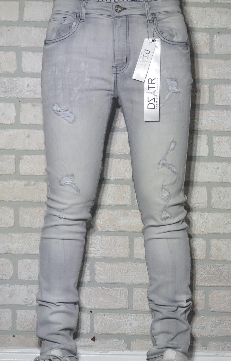 DISASTER  SUPER STRETCH DENIM - SLIM FIT - GREY BLK (DZTR-261)