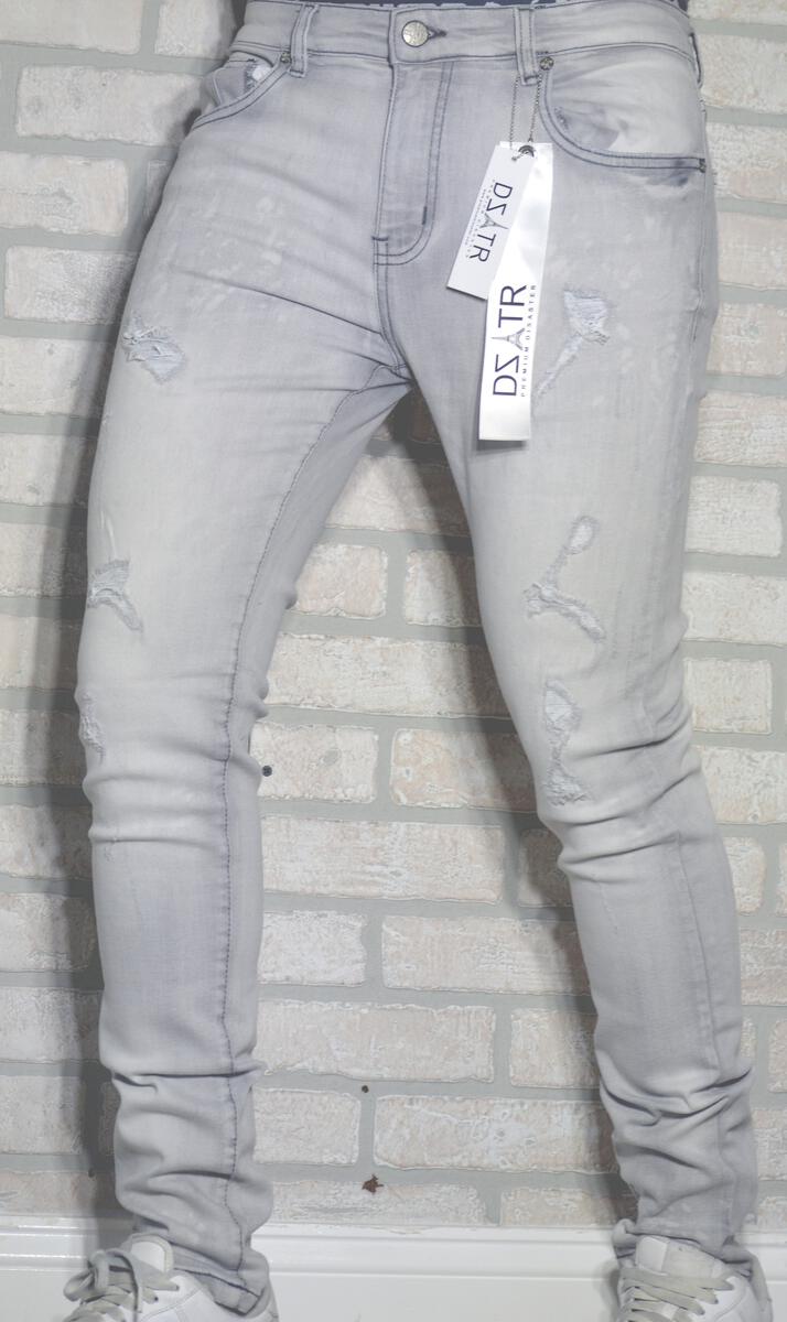 DISASTER  SUPER STRETCH DENIM - SLIM FIT - GREY BLK (DZTR-261)