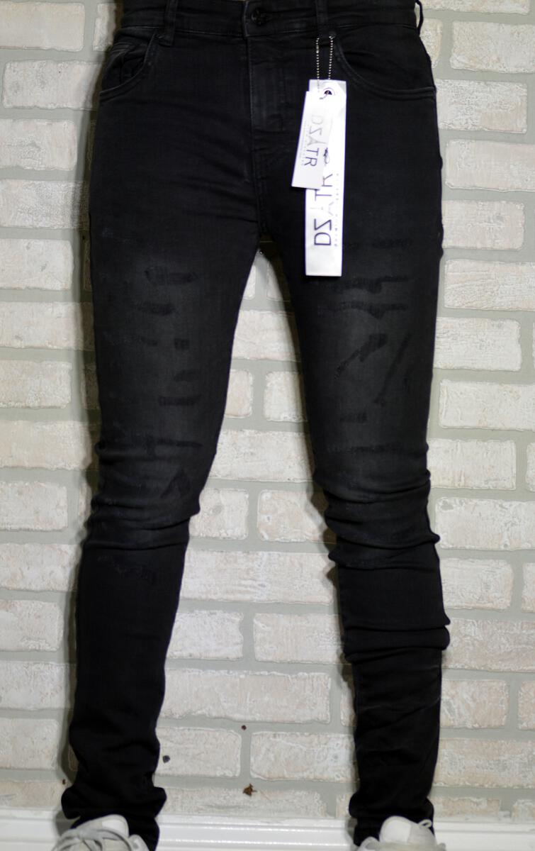 DISASTER SUPER STRETCH DENIM - SLIM FIT - BLK WHISKER (DZTR-268)