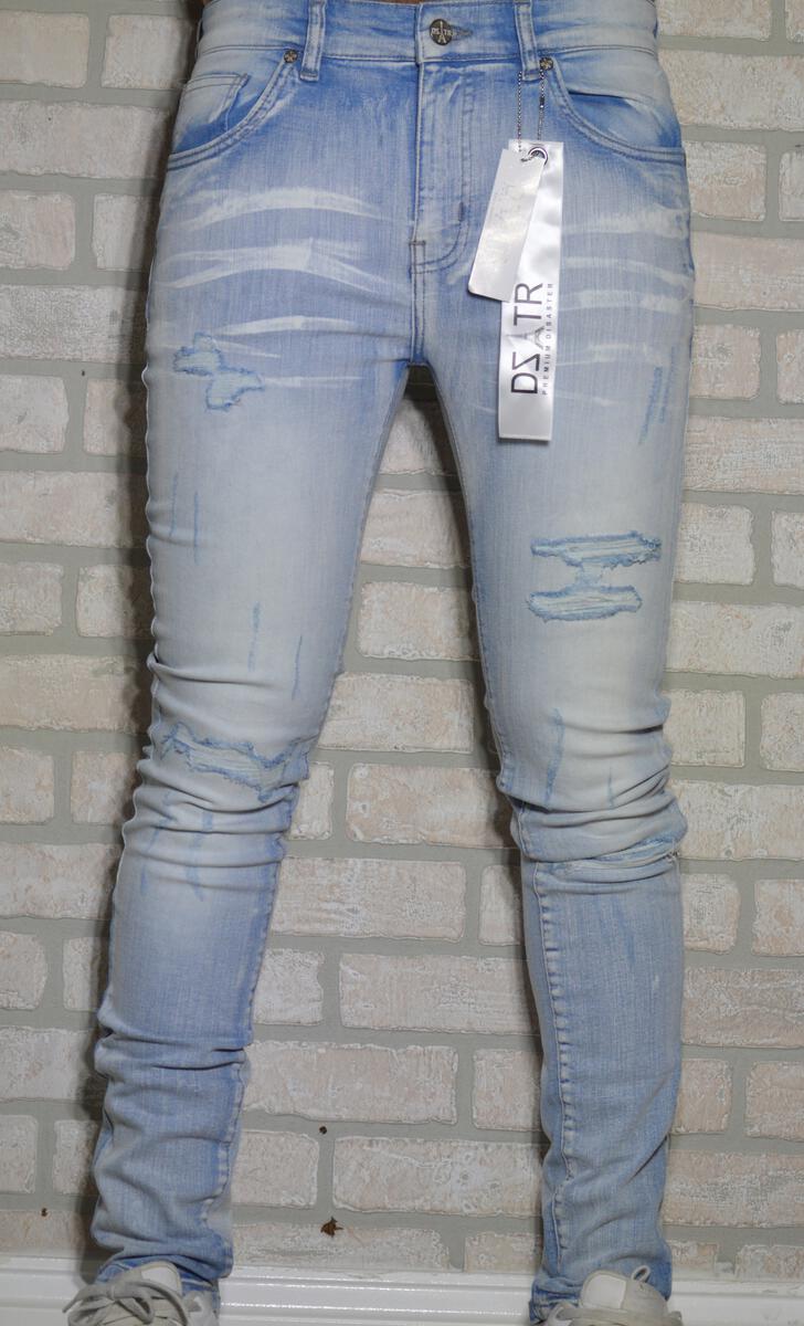 DISASTER SUPER STRETCH DENIM - SLIM FIT - ICE BLUE (DZTR-278)