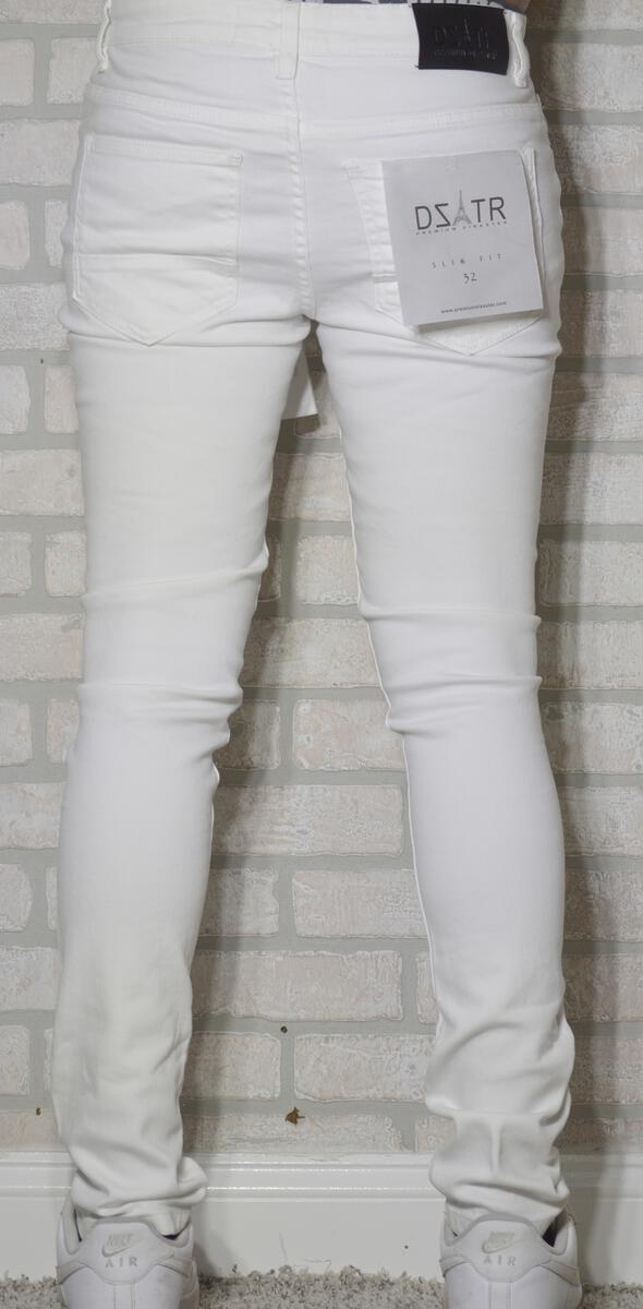 DISASTER SUPER STRETCH DENIM - SLIM FIT - WHITE RIPPED (DZTR-284)