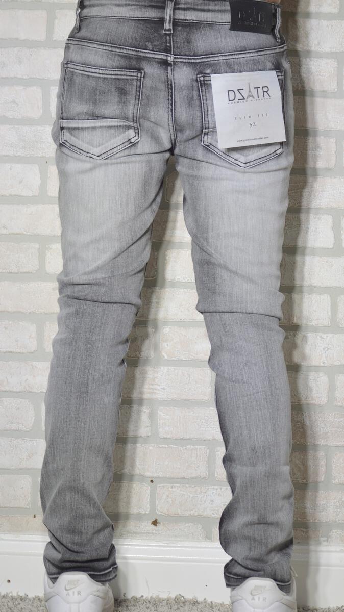 DISASTER SUPER STRETCH DENIM - SLIM FIT - BLACK RIP (DZTR-260)