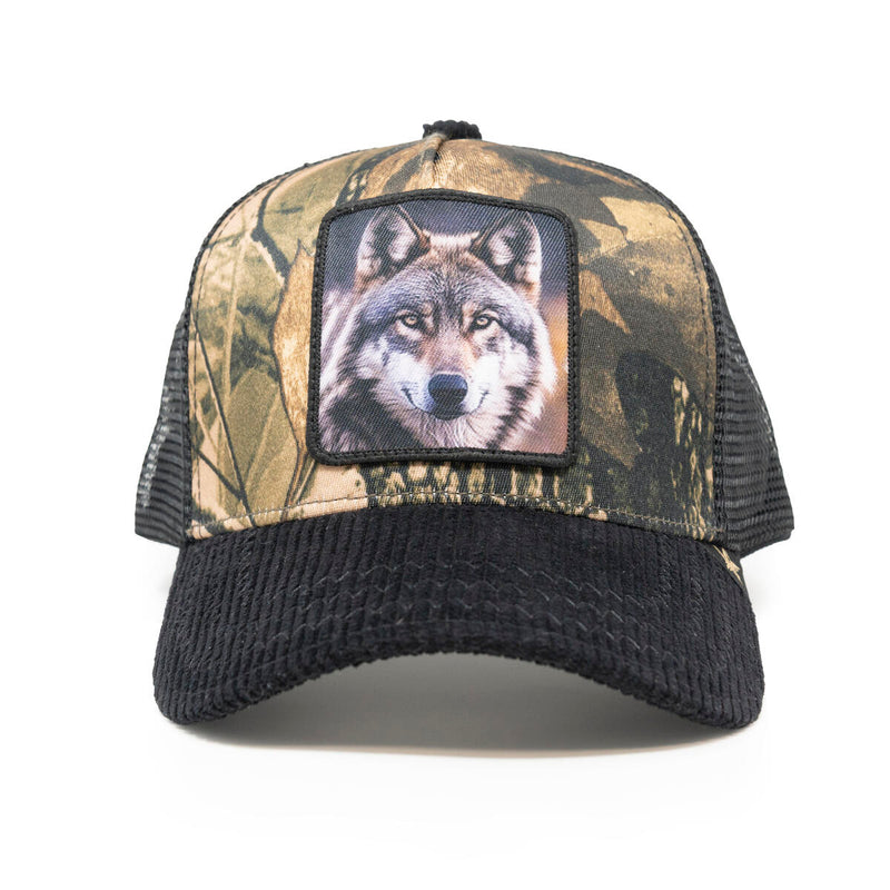 GOLD STAR WOLF CAMO TRUCKER HAT